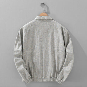 Constantino Taro Cotton Linen Zip Jacket