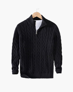 TAEBAEK Zipped Cable Sweater