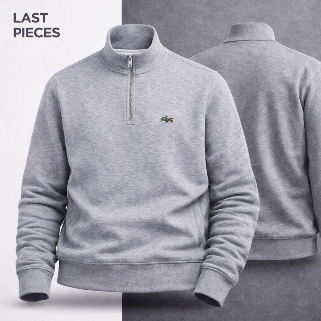 LC Men's Zip-Up High-Neck Sweatshirt
