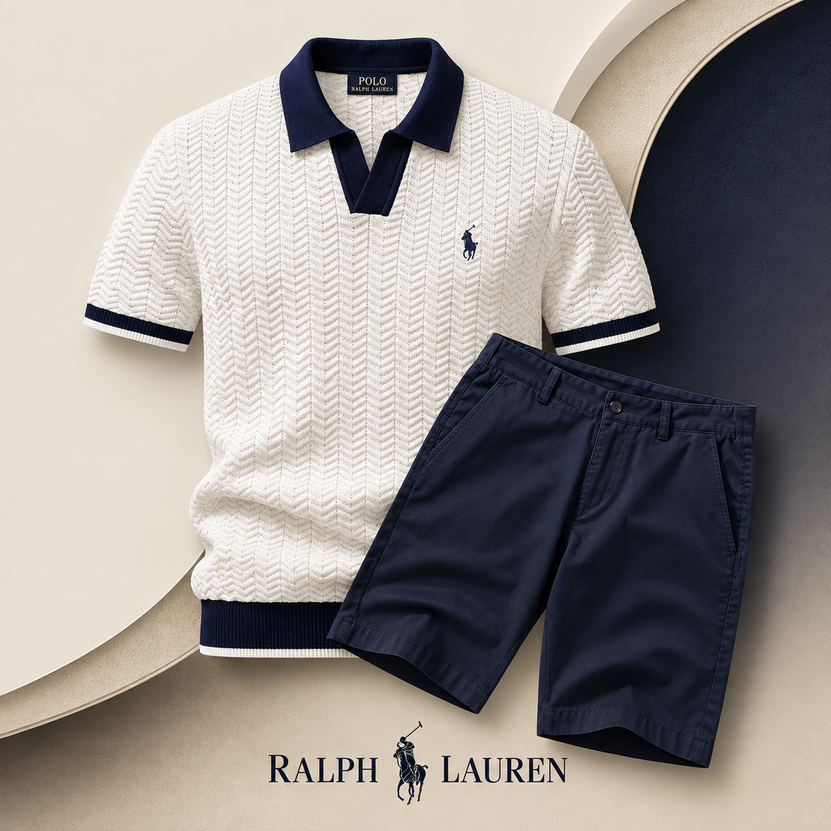 RL Old Money Polo Shirt + Shorts Set