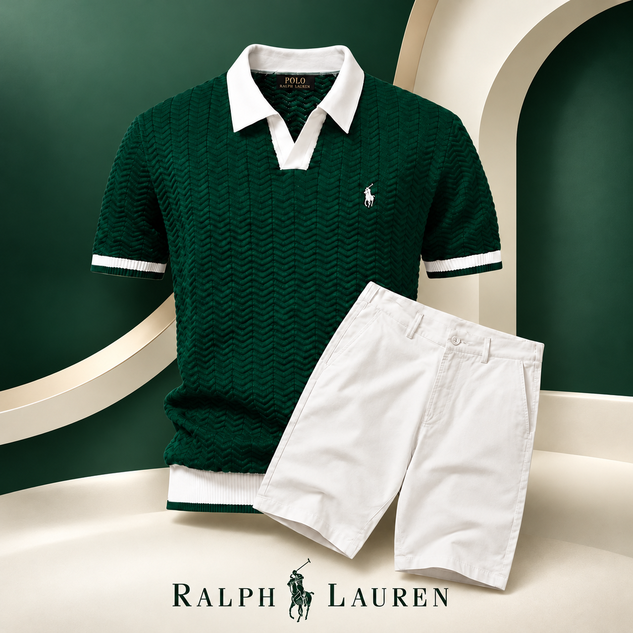 RL Old Money Polo Shirt + Shorts Set