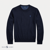 RL Mesh-Knit Cotton Crewneck Sweater