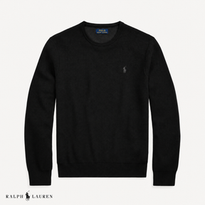 RL Mesh-Knit Cotton Crewneck Sweater