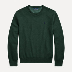 RL Mesh-Knit Cotton Crewneck Sweater